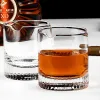 Creative artificial grooved blow-molded engraved round cigar cups, crystal glass whisky cups, bar spirits beer cups Item Picture